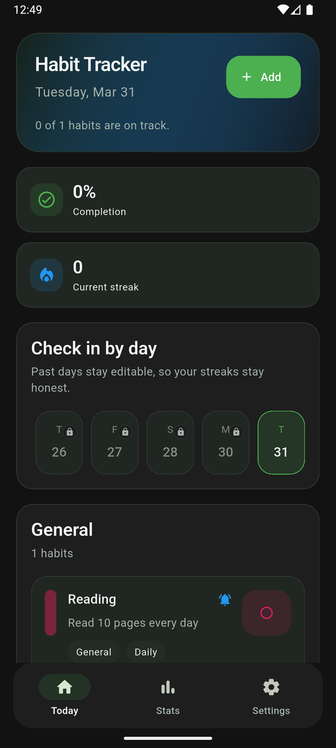 Habit Tracker placeholder screenshot: Buduj lepsze nawyki