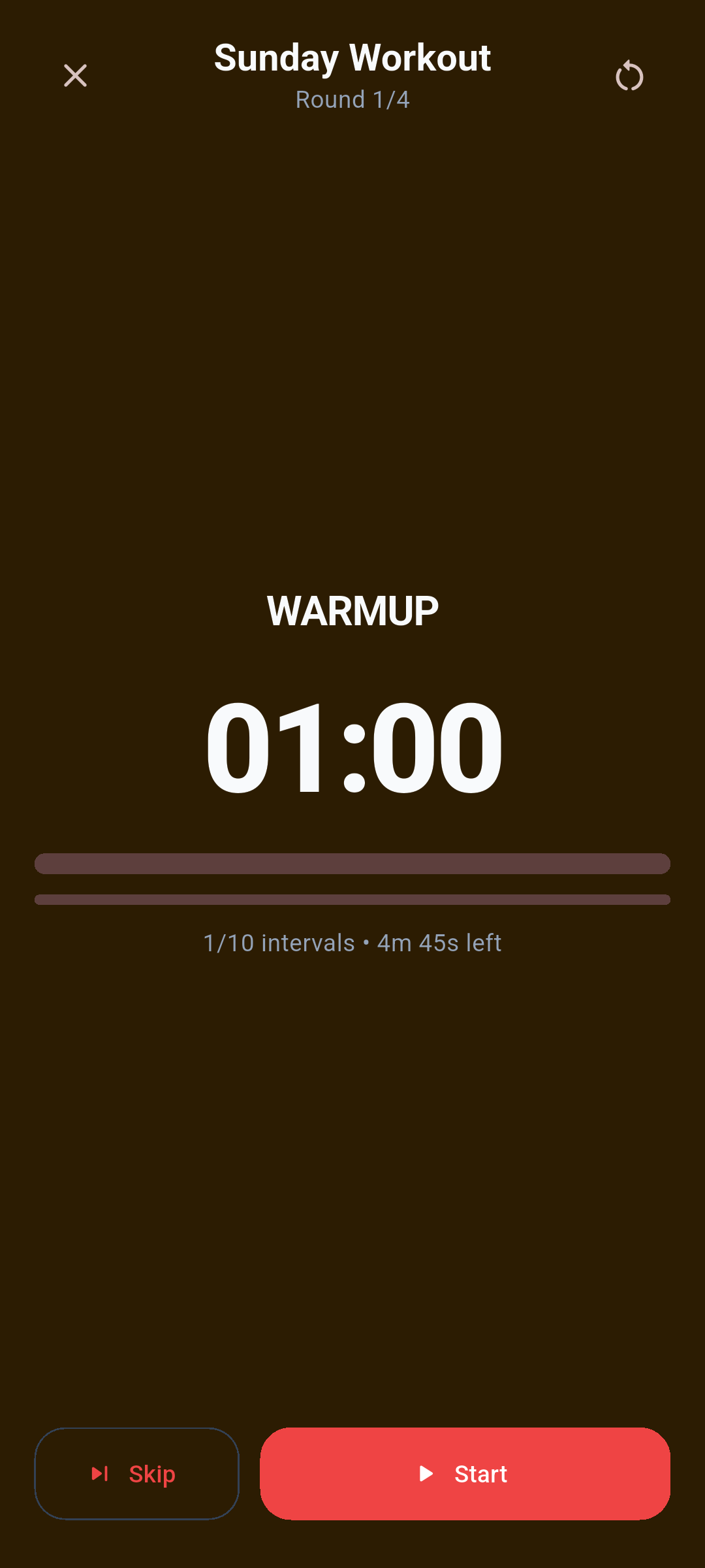 HIIT Timer placeholder screenshot: Pozostań skupiony