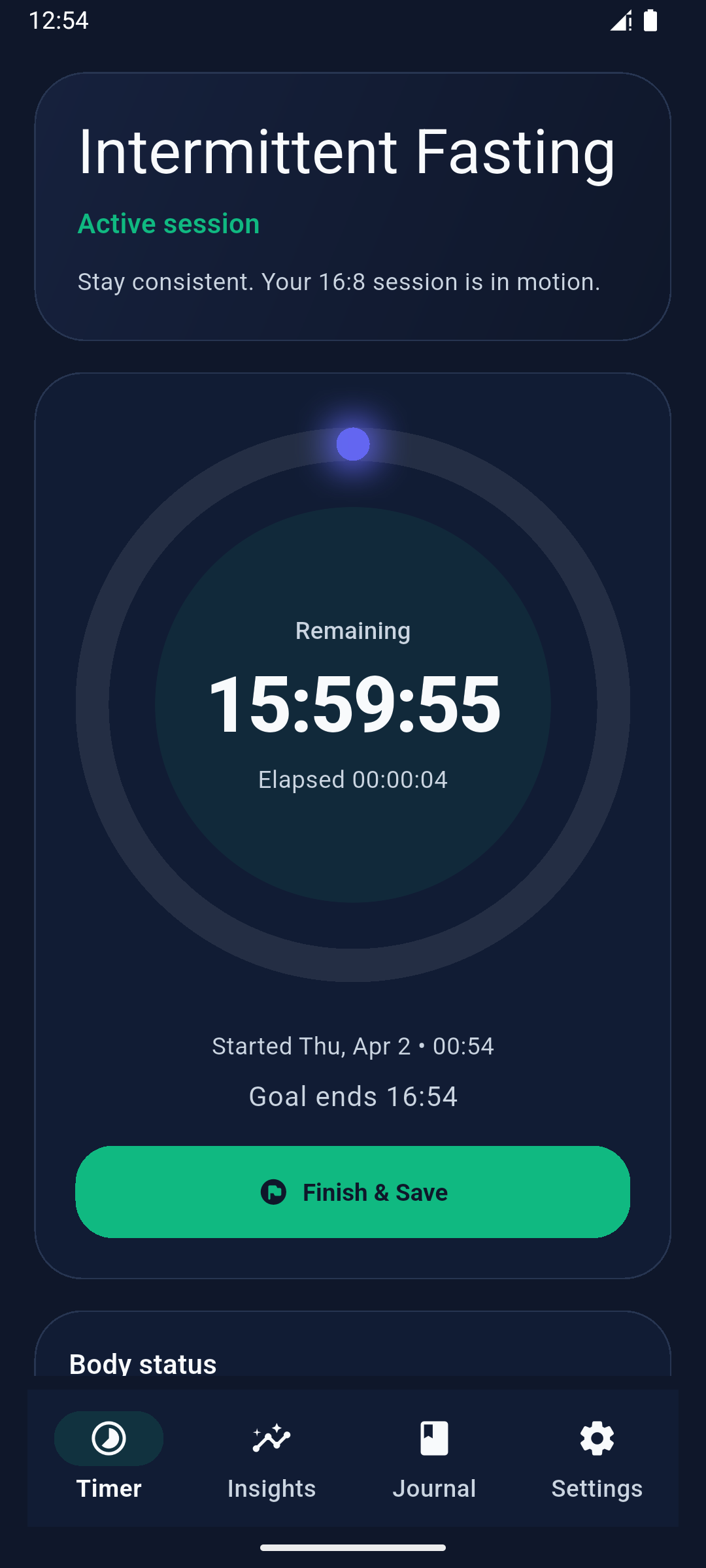 Intermittent Fasting placeholder screenshot: Śledź post przejrzyście
